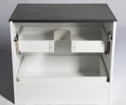 Aqualine Altair Skříňka S Deskou 68 Cm, Bílá/antracit Břidlice