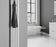 Sapho Pilon Otopné Těleso 270x1800mm, Se čtyřmi Háčky Pro Ručník, Bílá Mat