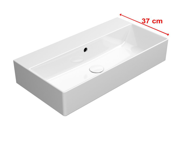 Gsi Kube X Keramické Umyvadlo 70x37cm, Broušená Spodní Hrana, Bez Otvoru, Bílá Extraglaze