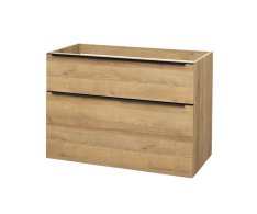 Mereo Mailo, Koupelnová Skříňka 100 Cm, Dub Riviera, černé Madlo