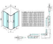 Gelco Dragon Black Sprchové Posuvné Dveře Rohový Vstup 1000mm, čiré Sklo
