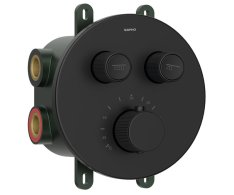 Sapho Smart Select Podomítková Sprchová Termostatická Baterie, Box, 2 Výstupy, černá Mat