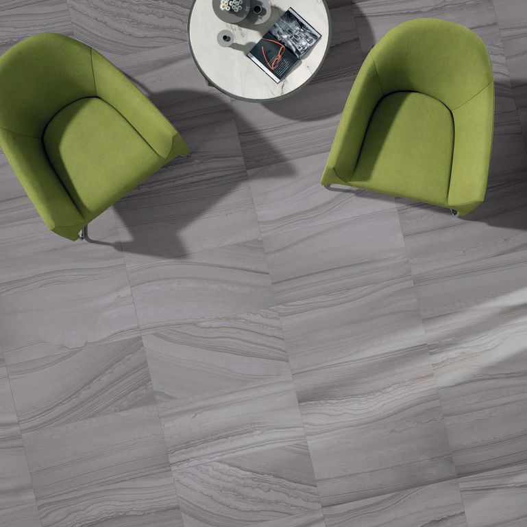 Realizace Proměnlivá slinutá dlažba ABK Re-Work Single 2 Grey
