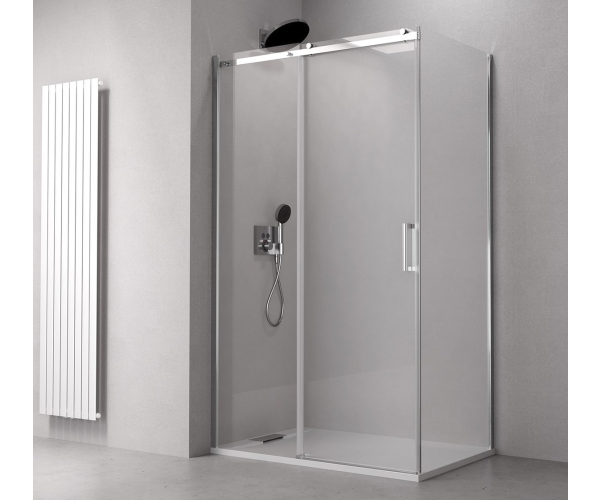 Polysan Thron Round čtvercový Sprchový Kout 1000x1000mm, Kulaté Pojezdy