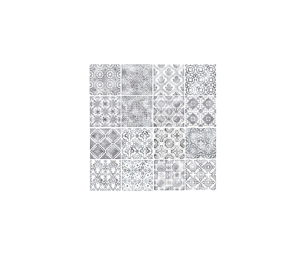 Retro dekor El Barco Stucco Decor Gris 20x20 - mix