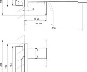 Umyvadlová podomítková baterie Puri - PU 019.20BLM.O1 Umyvadlová podomítková baterie s tělesem, černá matná X070184