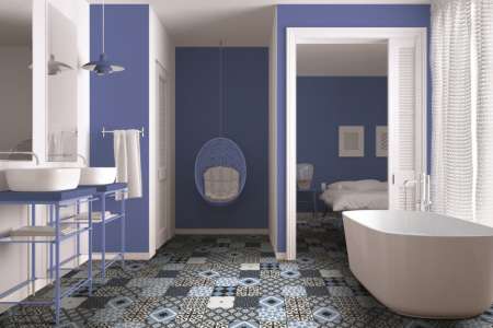 Retro vzorovaná dlažba Da Vinci cerámica Porcelain Aqua