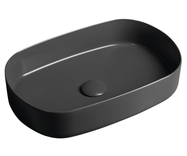 Isvea Infinity Oval Keramické Umyvadlo Na Desku, 55x36cm, Antracit