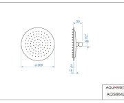 Ippari,teleskopické Rameno Sprchy S Propojovací Hadičkou Pro Sprchovou Baterii A Sprchovou Sadou (thin 200mm, Evve) AQS02100-SET2