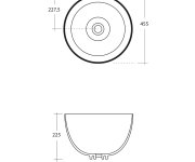 Sapho Dome Keramické Umyvadlo Na Desku Vysoké, ø 45,5cm, Bílá