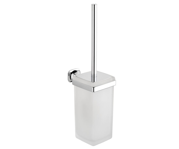 Metaform Aida Wc štětka Závěsná, Mléčné Sklo, Chrom