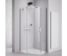 Polysan Thron Round čtvrtkruhová Sprchová Zástěna 900x900mm, čiré Sklo, Levá