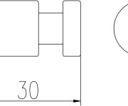 Koupelnový doplněk Věšáček 30 mm - 2 ks COLORADO COA0103/30ZRL