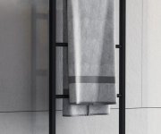 Sapho Ska Nástěnný Sušák Ručníků S Policí 454x1184x252mm, černá Mat