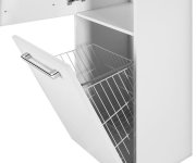 Aqualine Vega Skříňka Vysoká S Košem, 40x150x31cm, Bílá
