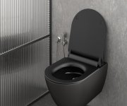 Gsi Pura Závěsná Wc Mísa, Swirlflush, 36x55cm, černá Dual-mat