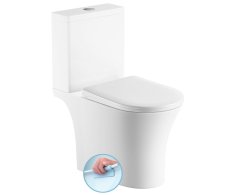 Aqualine Vito Wc Kombi, Rimless, Spodní/zadní Odpad, Bílá
