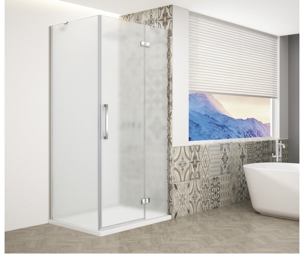 Gelco Trinity Chrome Obdélníkový Sprchový Kout 1100x1000mm, Matné Sklo, Pravé