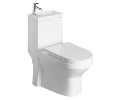 Aqualine Hygie Wc Kombi S umývátkem, Spodní/zadní Odpad, Bílá