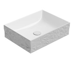 Gsi Kube X Diamante Keramické Umyvadlo Na Desku, 50x37cm, Bílá Extraglaze