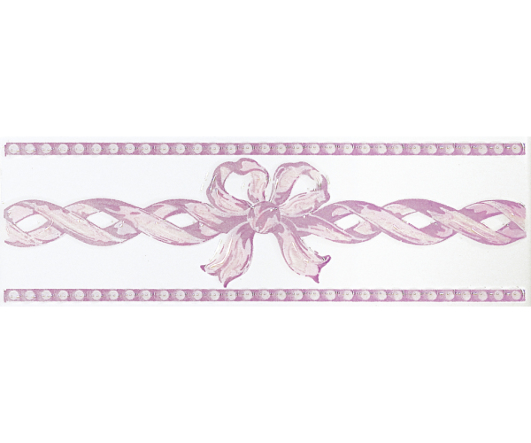 Retro obklad Brennero Ricordi Fiocco Rosa list. alto 6,5x20