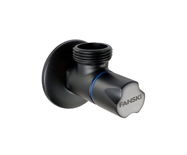 Rohový Ventil 1/2"x 3/4" Black S Keram.vrškem, Pračkový