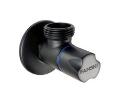 Rohový Ventil 1/2"x 3/4" Black S Keram.vrškem, Pračkový