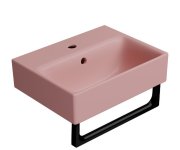 Gsi Nubes Keramické Umyvadlo 40x32cm, Broušená Spodní Hrana, Blush Mat
