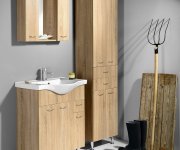 Aqualine Zoja/keramia Fresh Skříňka Vysoká Se Zásuvkami 50x184x29cm, Dub Platin