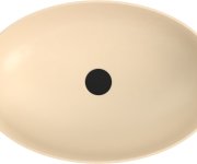 Polysan Banera Oval Umyvadlo Na Desku, Litý Mramor, 60x40cm, Béžová Mat