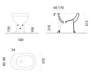 Gsi Classic Bidet, 37x54cm, 3 Otvory, Bílá Extraglaze