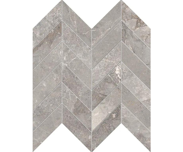 Mozaika jako kámen EdimaxAstor Golden Age Mosaico Chevron Grey 30x31 Matt. Rett. - šedá