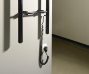 Sapho Karbo Elektrický Sušák Ručníků, Kulatý, 400x1120mm, 87 W, černá Mat