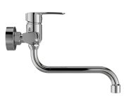 Mereo Dřezová Nástěnná Baterie, Pego, 150 Mm, S Ramínkem Trubkovým ø 18 Mm - 200 Mm, Chrom
