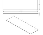 Sapho Lorea Deska Rockstone 171x1,2x52,5cm, Bílá Mat