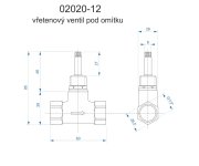 Podomítkový Ventil  * 1/2"- Chromová Krytka A Rukojeť 02020-12