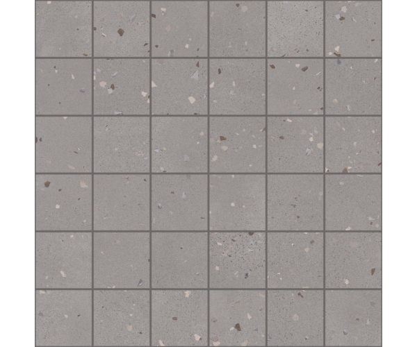 Mozaika jako terrazzo Sant Agostino Deconcrete Mosaico De-Micro Grey 30x30 - šedá