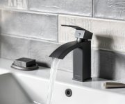 Sapho Ginko 35 Stojánková Umyvadlová Baterie, Water-saving Kartuše, černá Mat