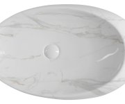 Sapho Dalma Keramické Umyvadlo Na Desku, 68x44cm, Carrara