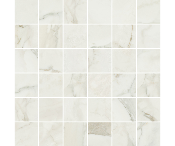Mozaika jako mramor Ascot Kobe Mosaico Mix Borghini 30x30 Nat. Rett. - bílá