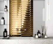 Retro obklad Equipe Lanse Gold 5x25 - zlatá