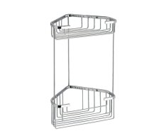 Gedy Smart Dvojitá Rohová Polička 175x325x175mm, Chrom
