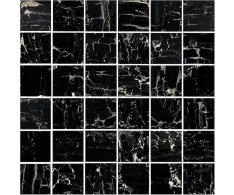 Fioranese Prestige Mosaico Portoro Effect 30x30 Luc. Rett.