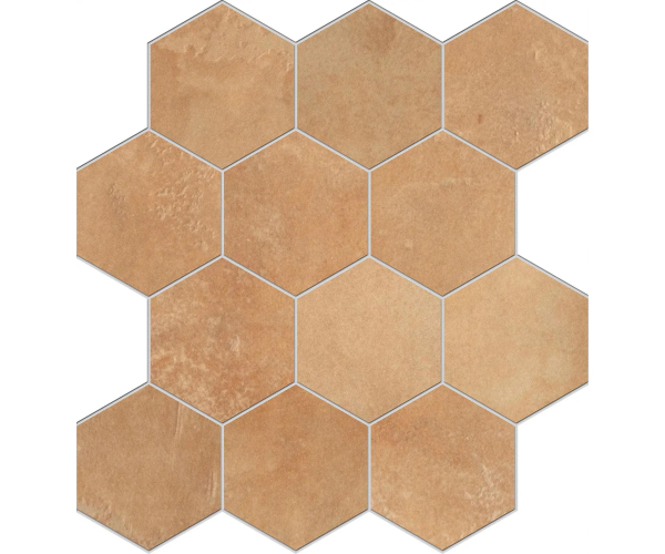 Mozaika jako beton EdimaxAstor Home MosaicoEsagono Goldensun 30X34 Matt. Rett. - hnědá