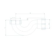 Aqualine Sifon S Převlečnou Matkou 6/4", Výška 74mm