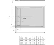 Polysan Varesa Sprchová Vanička Z Litého Mramoru Se Záklopem, Obdélník 90x80cm, Bílá