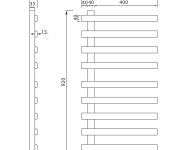 Sapho Elcor Elektrický Sušák Ručníků 480x920x50 Mm, 128 W, černá Mat