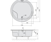Polysan Royal Round Kulatá Vana S Konstrukcí 172x172x49cm, Bílá