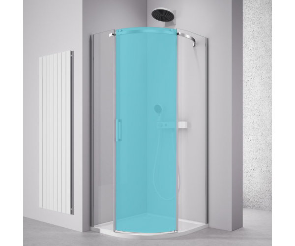 Polysan Thron Komponent čtvrtkruhová Sprchová Zástěna 900x900mm, čiré Sklo, Pravá