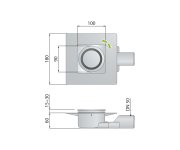 Omp Tea Tirana Podlahová Vpust Boční 100x100mm, Dn50, Chrom
